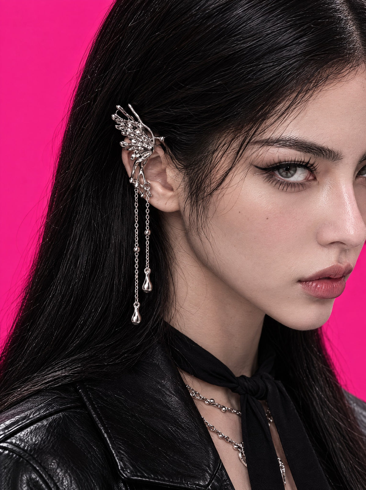dangun-v-worn — Seraph Earrings, worn