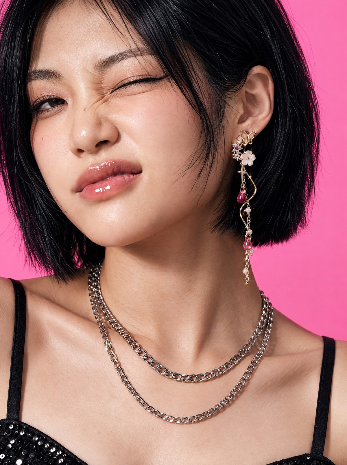 dangun-v-worn — Starfall Earrings, worn